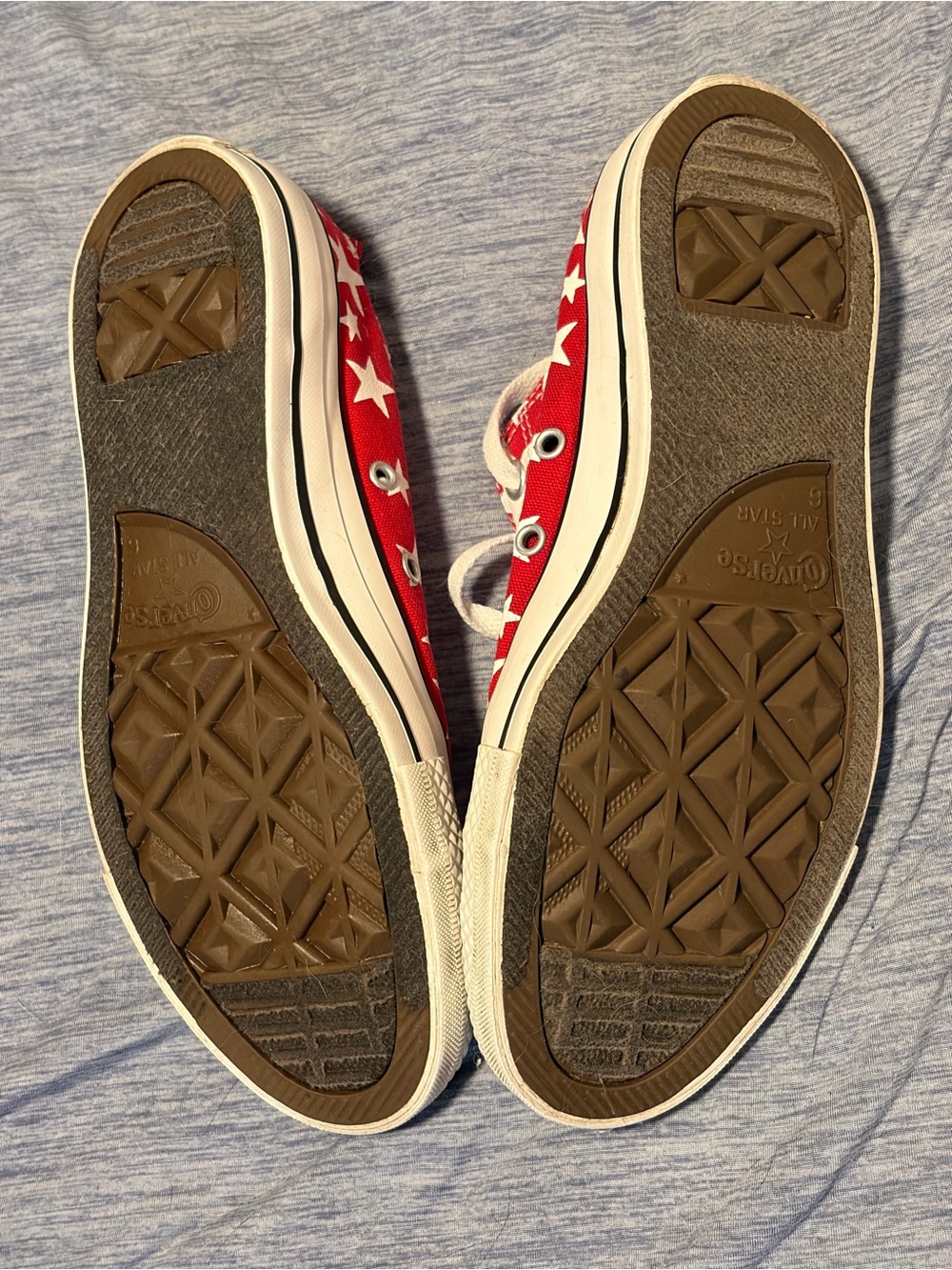 Converse UniSex Red All Star, Star-Print Low Top Sneakers - Picture 8 of 9